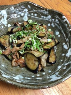 ナスと豚バラの生姜焼き!-レシピのメイン写真