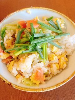 塩鮭とレタスの炒飯-レシピのメイン写真