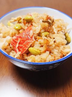 カニかまと枝豆の炊き込みご飯-レシピのメイン写真
