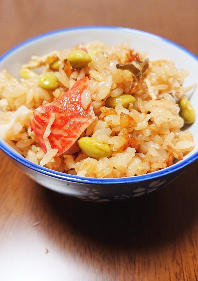 カニかまと枝豆の炊き込みご飯-レシピのメイン写真