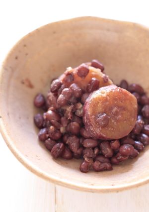 さつまいもの塩小豆煮(健康食)-レシピのメイン写真
