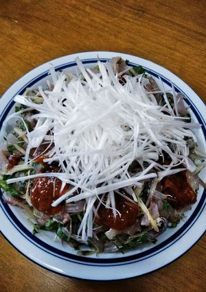 梨湖のアジのたたき-レシピのメイン写真