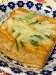 簡単♪厚揚げのネギ味噌チーズ焼き-レシピのメイン写真
