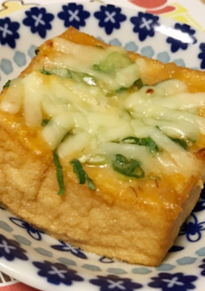 簡単♪厚揚げのネギ味噌チーズ焼き-レシピのメイン写真