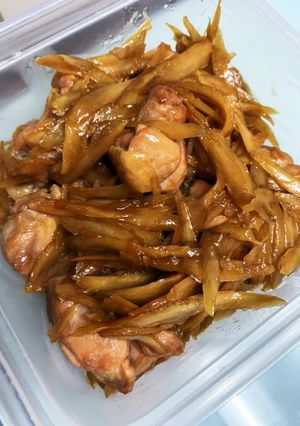 簡単鶏肉とごぼうの甘辛煮-レシピのメイン写真