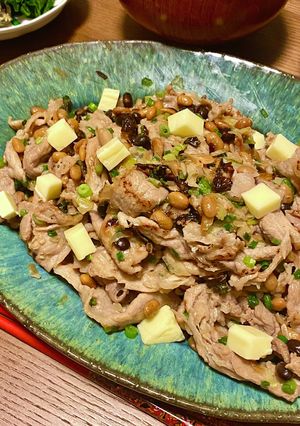 人気メニュー！納豆とチーズのネギ塩ポーク-レシピのメイン写真