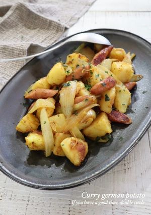 レンジで時短！カレージャーマンポテト-レシピのメイン写真
