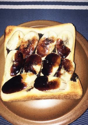 休みの日の朝に！チョコバナナトースト-レシピのメイン写真