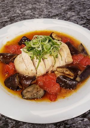 レンチン簡単8分料理♡茄子のピリ辛鶏♪-レシピのメイン写真