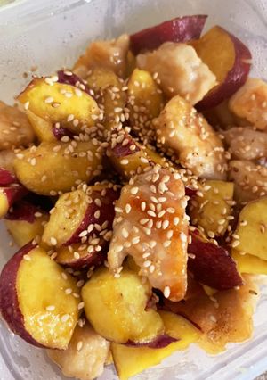 サツマイモと鶏肉炒め☾-レシピのメイン写真