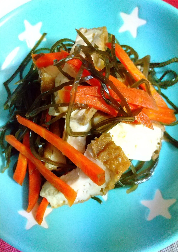 厚揚げ・にんじん・切り昆布の煮物-レシピのメイン写真
