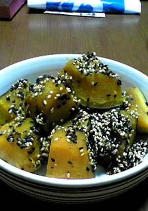 レンジで簡単☆かぼちゃのごまあえ!-レシピのメイン写真