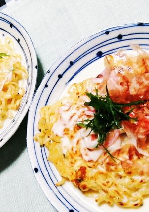 サッポロ一番塩味でクリーミーモダン焼き-レシピのメイン写真