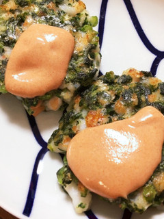 春菊とエビのお焼き-レシピのメイン写真