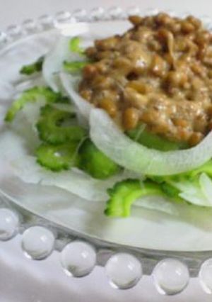 大絶賛納豆で♪ゴーヤと玉ねぎのサラダ-レシピのメイン写真