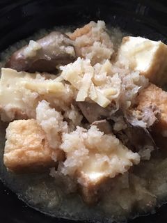 簡単ヘルシー☆鶏レバーと絹厚揚げみぞれ煮-レシピのメイン写真