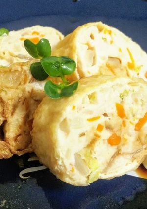鶏むね肉とうすあげのヘルシー餃子風つくね-レシピのメイン写真