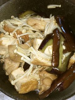 鶏肉と油揚げと茄子のポン酢炒め-レシピのメイン写真