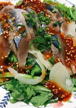 秋刀魚のコチュジャンサラダ-レシピのメイン写真