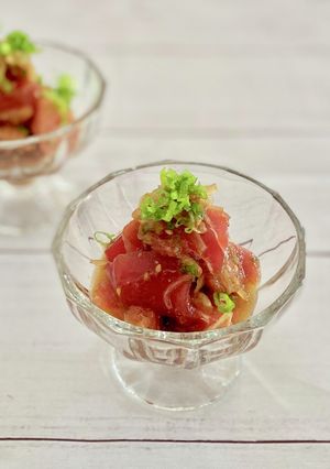 やみつきになる♪マグロのポキ-レシピのメイン写真