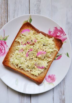 簡単・朝食！かまぼことキャベツのトースト-レシピのメイン写真