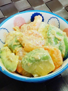 アボカドとエビのごまドレサラダ-レシピのメイン写真