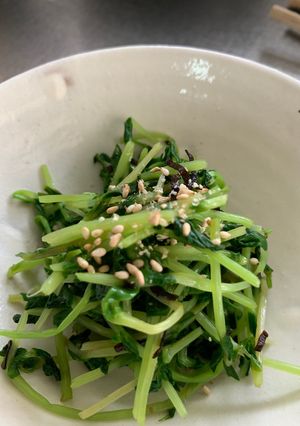 豆苗の塩昆布和え-レシピのメイン写真