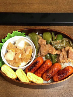 自分弁当・豚肉とピーマンのみそ炒め-レシピのメイン写真