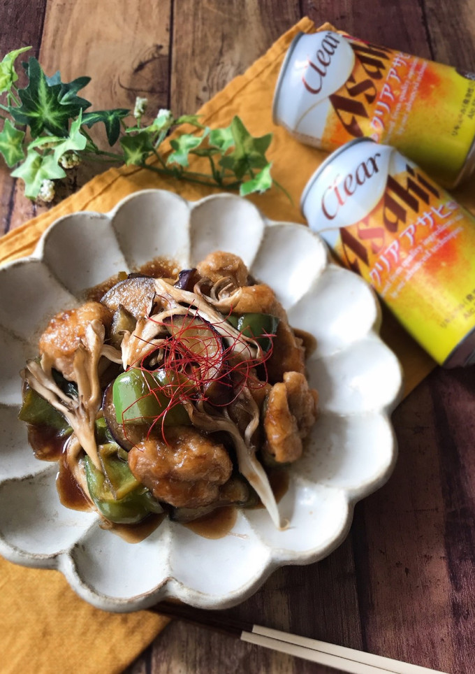 鶏ときのこのガリバタぽん酢炒め-レシピのメイン写真