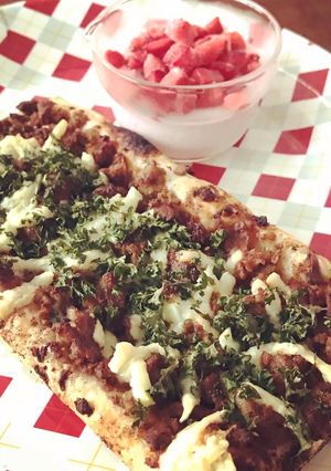 マルシンハンバーグでオープンパイ-レシピのメイン写真