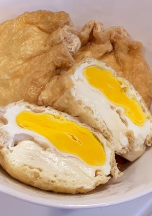塩豆腐入り　卵の巾着煮-レシピのメイン写真
