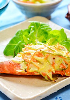 鮭の彩り野菜マヨネーズ焼き♪-レシピのメイン写真