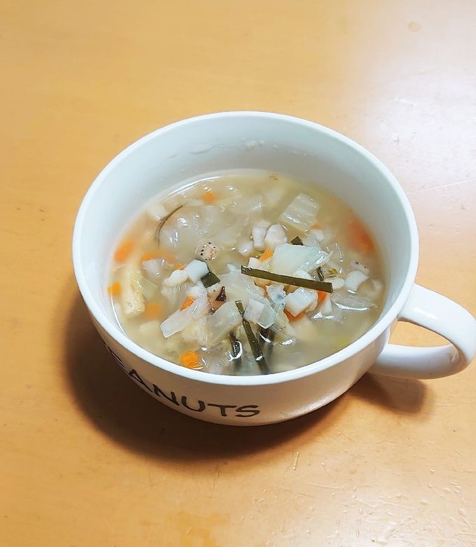 【セブン風】根菜たっぷり生姜もち麦スープ-レシピのメイン写真