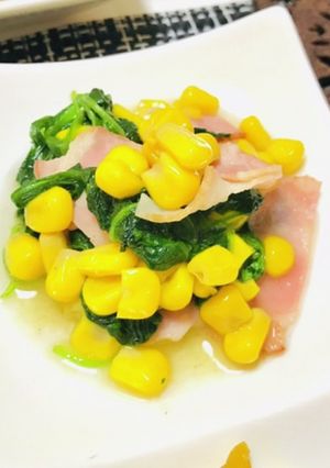 ベビーリーフほうれん草のバター炒め-レシピのメイン写真