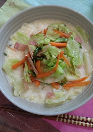 サッポロ一番 塩バターミルクラーメン-レシピのメイン写真