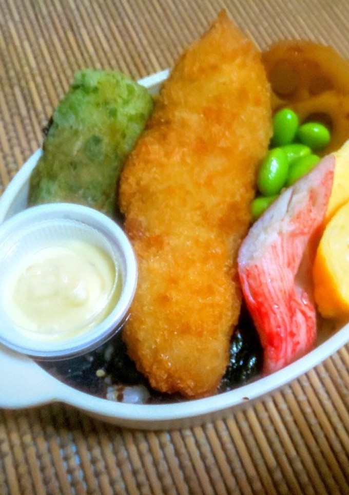 もち麦ご飯でちょっとヘルシーのり弁-レシピのメイン写真