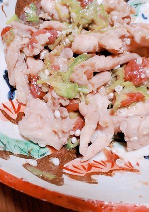 せせり☆梅オクラ和え♪-レシピのメイン写真