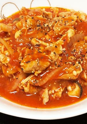 お肉とキノコの洋風煮込み-レシピのメイン写真