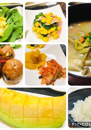 肉団子メインで晩ご飯献立・夕飯レシピ-レシピのメイン写真