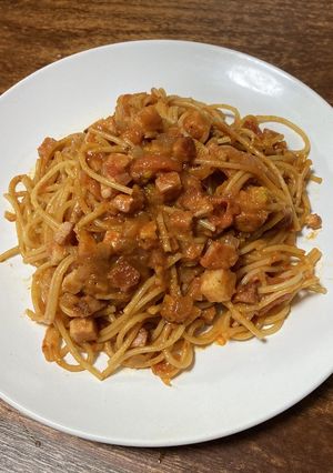 ゴーヤ入りトマトパスタ-レシピのメイン写真