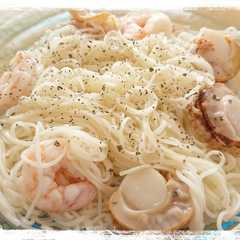 รูปของ オリーブオイルで食べる冷たいそうめん