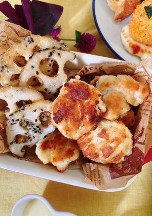 チキンナゲット&レンコンのゴマ揚げ-レシピのメイン写真