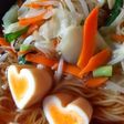 ハート型味玉ラーメン