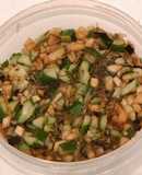 胡瓜、茄子、納豆昆布で、ピリ辛山形のだし