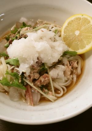 鯖缶で冷やしうどん-レシピのメイン写真
