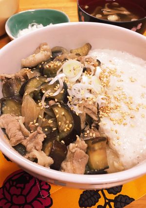 簡単！我が家の豚味噌なす丼-レシピのメイン写真