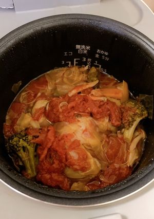 3合炊飯器で簡単すぎる！鶏胸肉のトマト煮-レシピのメイン写真