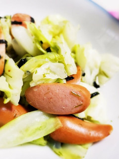 きゃべつとウインナーのわさび茶漬け和え-レシピのメイン写真