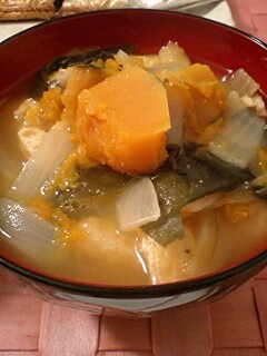 ほくほく♡かぼちゃの味噌汁☆+゚-レシピのメイン写真