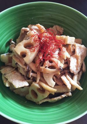 豚肉とレンコンしめじの味噌炒め-レシピのメイン写真
